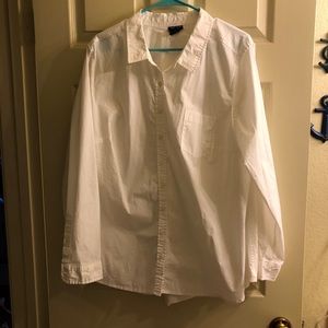 Torrid White Button Top 3X